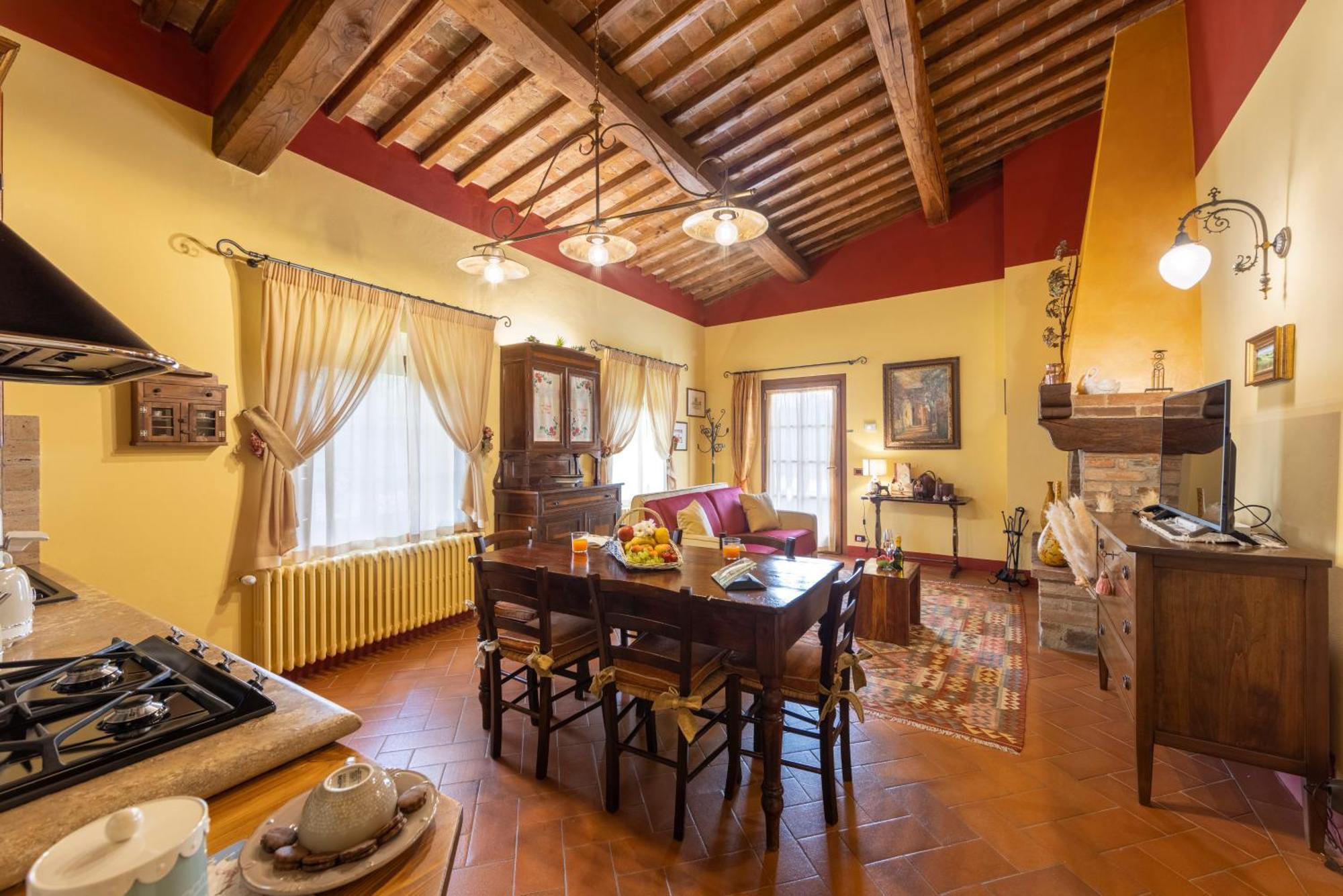 Podere La Casina Country Chic Apartment Rigomagno ภายนอก รูปภาพ